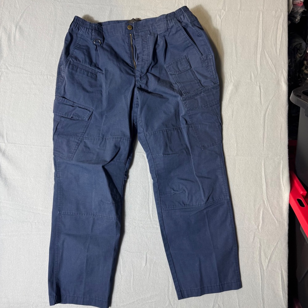 CQR Mens Tactical Cargo Pants Navy Blue Ripstop Utility Work Pants 36W 30L